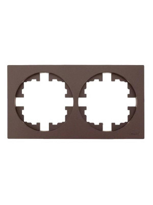 Рамка 2-м OSEN горизонт. квадрат шоколад LEZARD 743-7300-147