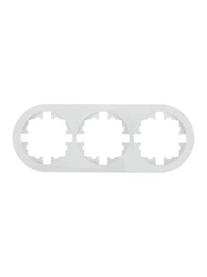 Рамка 3-м OSEN горизонт. круглая бел. LEZARD 744-0200-148