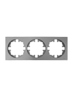 Рамка 3-м OSEN горизонт. квадрат сер. матов.LEZARD 743-7400-148