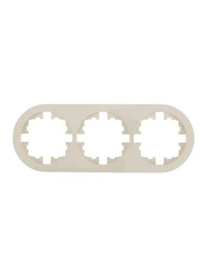 Рамка 3-м OSEN горизонт. круглая сл. кость LEZARD 744-9000-148