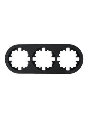 Рамка 3-м OSEN горизонт. круглая черн. бархат LEZARD 744-4200-148