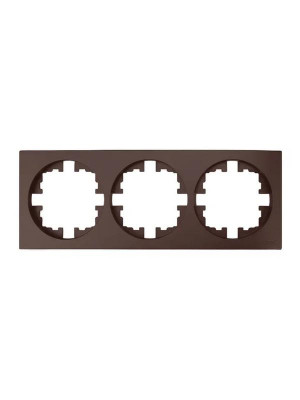 Рамка 3-м OSEN горизонт. квадрат шоколад LEZARD 743-7300-148