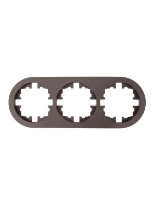 Рамка 3-м OSEN горизонт. круглая шоколад LEZARD 744-7300-148