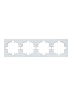 Рамка 4-м OSEN горизонт. квадрат бел. LEZARD 743-0200-149