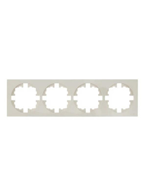 Рамка 4-м OSEN горизонт. квадрат сл. кость LEZARD 743-9000-149