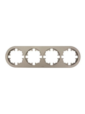 Рамка 4-м OSEN горизонт. круглая титан LEZARD 744-3700-149