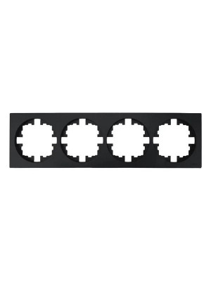 Рамка 4-м OSEN горизонт. квадрат механизм черн. бархат LEZARD 743-4200-149