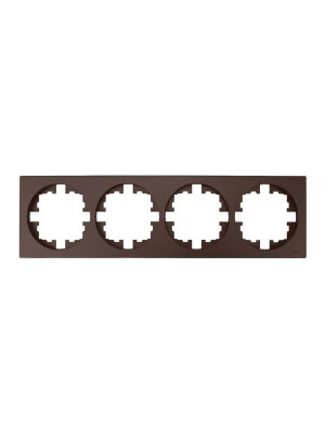 Рамка 4-м OSEN горизонт. квадрат шоколадLEZARD 743-7300-149