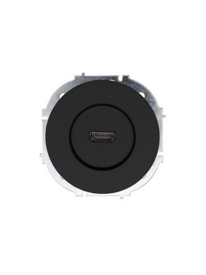 Розетка HDMI 1-м СП OSEN механизм черн. бархат LEZARD 743-4288-203