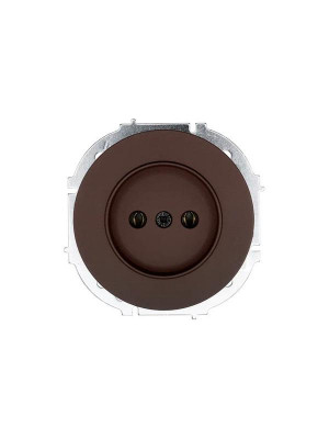 Розетка 1-м СП OSEN без заземл. ПБТ механизм шоколад LEZARD 743-7388-121B