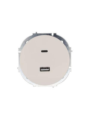 Розетка 1-м СП OSEN TC+ USB разъем механизм сл. кость LEZARD 743-9088-192TC