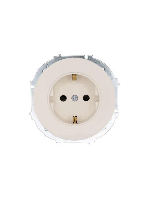 Розетка 1-м OSEN IP20 16А с защ. шторками ПБТ механизм сл. кость LEZARD 743-9088-124B