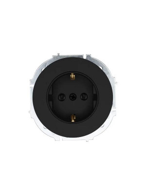 Розетка 1-м OSEN IP20 16А с защ. шторками ПБТ механизм черн. бархат LEZARD 743-4288-124B