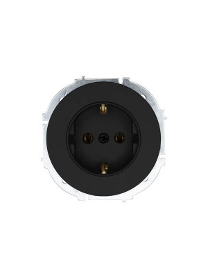 Розетка 1-м OSEN IP20 16А с заземл. ПБТ механизм черн. бархат LEZARD 743-4288-122B