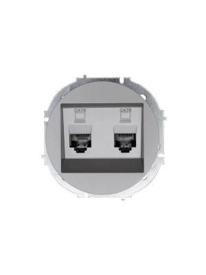 Розетка компьютерная 2-м СП OSEN кат.6 с модулем механизм сер. матов. LEZARD 743-7488-142
