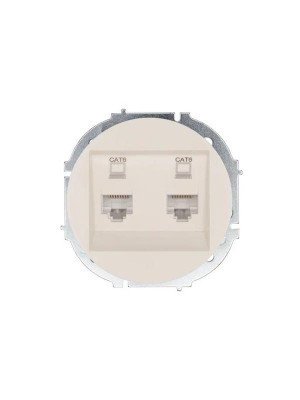 Розетка компьютерная 2-м СП OSEN кат.6 с модулем механизм сл. кость LEZARD 743-9088-142