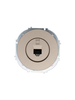 Розетка компьютерная СП OSEN RJ45 кат.6 механизм титан LEZARD 743-3788-140