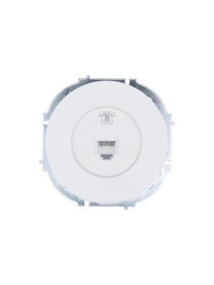 Розетка телефонная СП OSEN RJ11 евро механизм белая LEZARD 743-0288-137