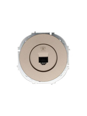 Розетка телефонная СП OSEN RJ11 евро механизм титан LEZARD 743-3788-137