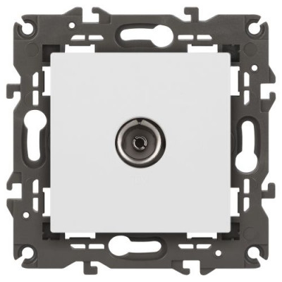 Розетка телевизионная одиночная TV Elegance 14-3101-01М матов. бел. Эра Б0065813