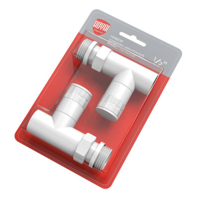 Набор дизайн-вентилей PIANO прямой 1/2дюйм бел. Royal Thermo НС-1422579