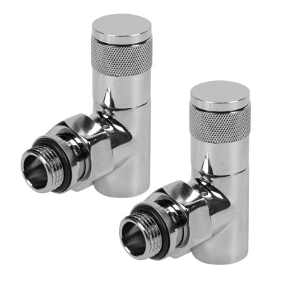 Набор дизайн-вентилей PIANO угловой 1/2дюйм хром Royal Thermo НС-1144294