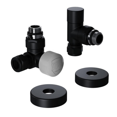 Набор термостатический трехосевой Design Pro 15мм М30х1.5 черн. Royal Thermo НС-1646647