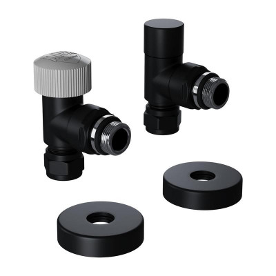 Набор термостатический угловой Design Pro 15мм М30х1.5 черн. Royal Thermo НС-1646650