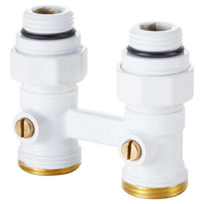 Узел нижнего подключения прямой 1/2дюймх3/4дюйм EK бел. Royal Thermo НС-1559438