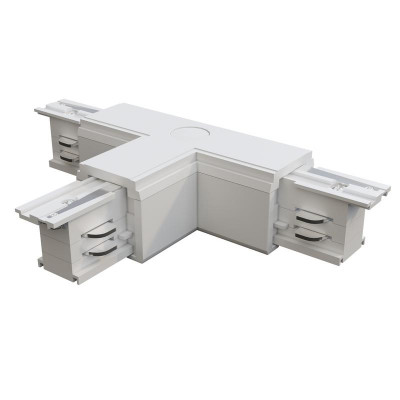 Коннектор Т-образный прав. Trinity бел. Voltega TRA-VGL005CT-31W-R