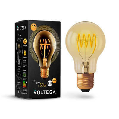 Лампа светодиодная Loft Led A60 4Вт 2800К E27 DIM Voltega 7078