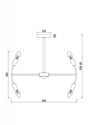 Люстра Ingrid 40Вт E14х6 IP20 Freya FR5087PL-06B