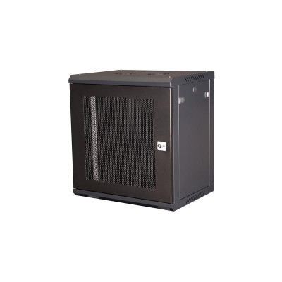 Шкаф телекоммуникационный настен. 19дюйм 12U 635х600х450мм дверь перфорация черн. Datarex DR-653001