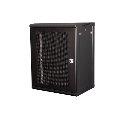 Шкаф телекоммуникационный настен. 19дюйм 15U 769х600х450мм дверь перфорация черн. Datarex DR-654001