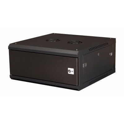 Шкаф телекоммуникационный настен. 19дюйм 4U 280х600х600мм дверь метал. черн. Datarex DR-640101