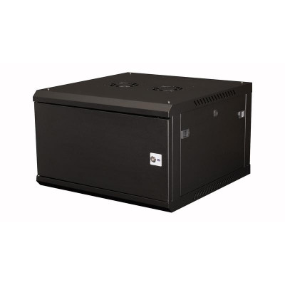 Шкаф телекоммуникационный настен. 19дюйм 6U 368х600х600мм дверь метал. черн. Datarex DR-641101