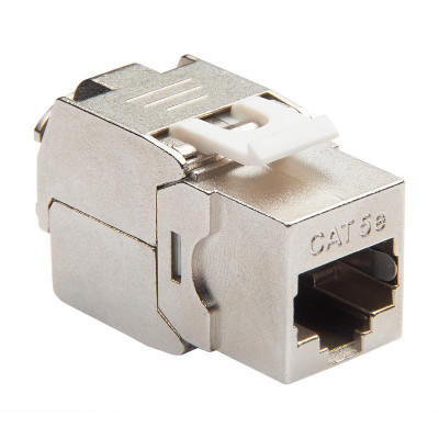Модуль Keystone 1хRJ45 кат.5E STP T568A/B без инструмента бел. Datarex DR-510320