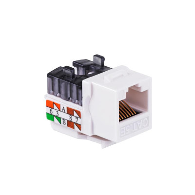 Модуль Keystone 1хRJ45 кат.5E UTP T568A/B 90 бел. Datarex DR-510000
