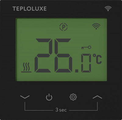 Терморегулятор электронный Pontus wi-fi черн. Теплолюкс 100037088500