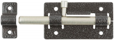 Задвижка накладная усиленная для дверей круглый ригель серебр. 66691