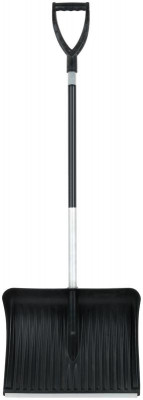 Лопата для уборки снега 490х400х1380мм съемный алюм. черенок; пластик. 68108