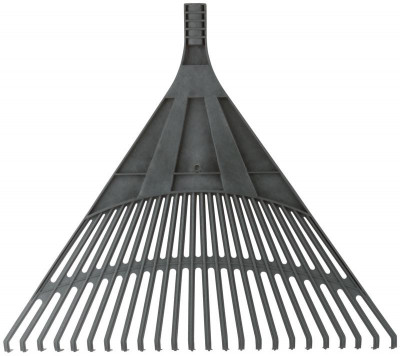 Грабли веерные большие 24 зуба 610х540мм без черенка пластик. 76940