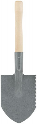 Лопатка туристическая 150х215х550мм с деревянным черенком 77233