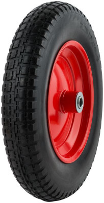 Колесо запасное 360х65мм для тачек 77601; 77602; 77607 (PU 3.25-8) посадка Ш=95мм d16мм полиуретан. 77631