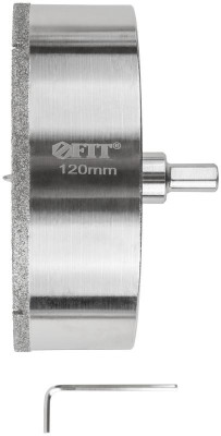 Коронка кольцевая алмазная по керамограниту камню и кафелю 120х70мм с центровочным сверлом FIT 16232