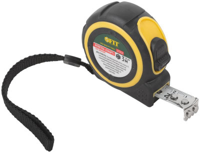 Рулетка Смарт 3мх16мм калибр. лента; нейлон. покрытие; магн. крючок; прорезиненный корпус FIT 17313