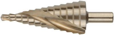 Сверло ступенчатое по металлу HSS Co5% (Р6М5К5) 13 ступеней 6-30мм спиральный профиль FIT 36387
