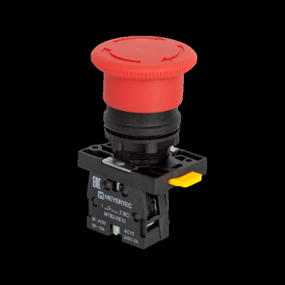 Кнопка грибовидная MTB2-ES542 аварийной остановки 40мм возврат поворотом с фиксацией 1NC IP54 пластик красн. ОВЕН 139422