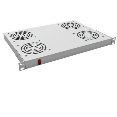 Модуль вентиляторный 19дюйм 4 вентилятора выключатель RAL 7035 сер. SYSMATRIX FU 0017.700