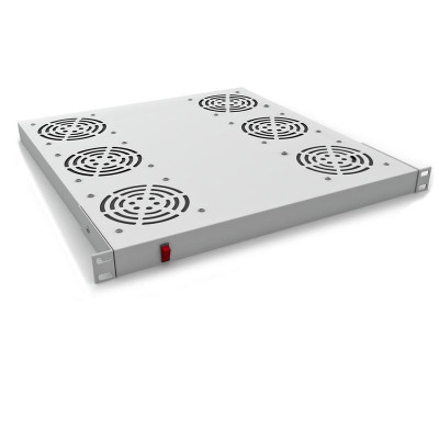 Модуль вентиляторный 19дюйм 6 вентиляторов выключатель RAL 7035 сер. SYSMATRIX FU 0018.700